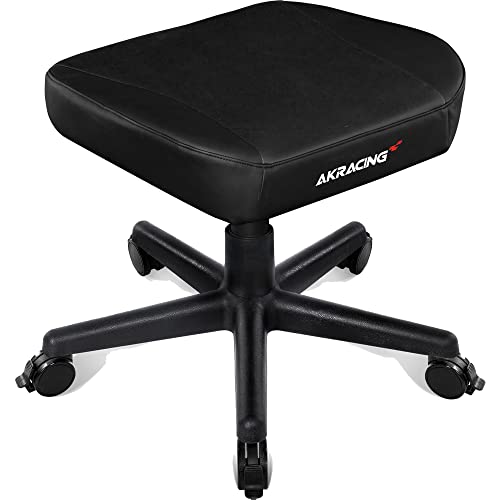 AKRacing ゲーミングチェア オットマン フットレスト ブラック 黒 高耐久PUレザー 在宅 リモート 3年保証