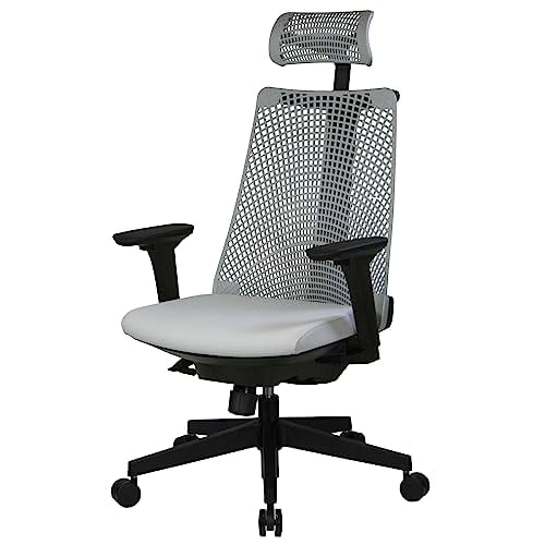 イトーキ サリダ YL9A グレー オフィスチェア【全身を支えるハイバック/通気性・メッシュ形状/快適ヘッドレスト/こだわりのソフトな座面 / 快適な1Dアームレスト / シンクロロッキング / 360度回転 / 90mm座面上下昇降 / 安 心 のイトーキ品質/最 大 3年保証 / お客様組立品】 ゲーミングチェア デスクチェア YL9A-GREL