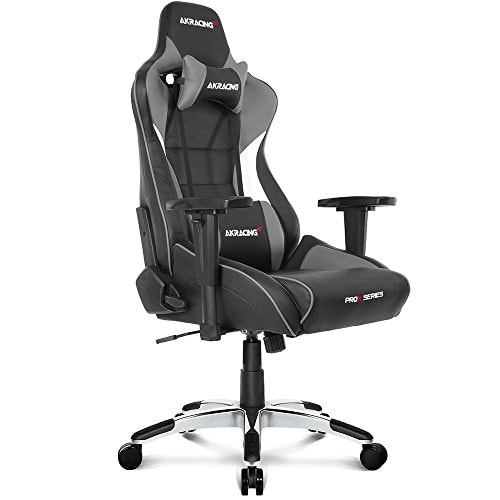 AKRacing ゲーミングチェア デスクチェア 勉強椅子 学習椅子 グレー 灰 Pro-X V2 高耐久PUレザー 180度リクライニング 在宅 リモート 5年保証